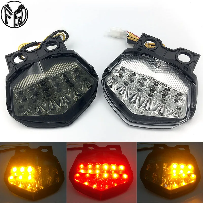 

Задний фонарь для KAWASAKI NINJA 250R 2009 2010 2011 NINJA250R 2008-2012, мотоциклетные интегрированные светодиодные сигналы поворота, стоп-сигнал, стоп-сигнал