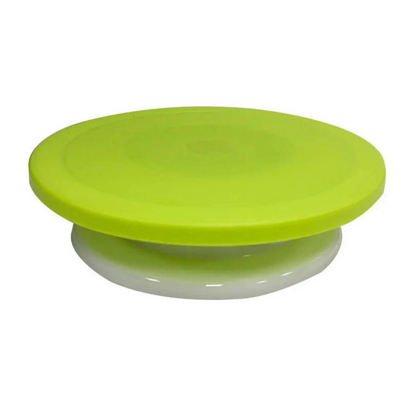 C11 green surface Пластиковый вращающийся стол для торта DIY подставка для торта поворотный стол вращающийся инструмент для украшения торта кухонные принадлежности - Цвет: C11 green surface