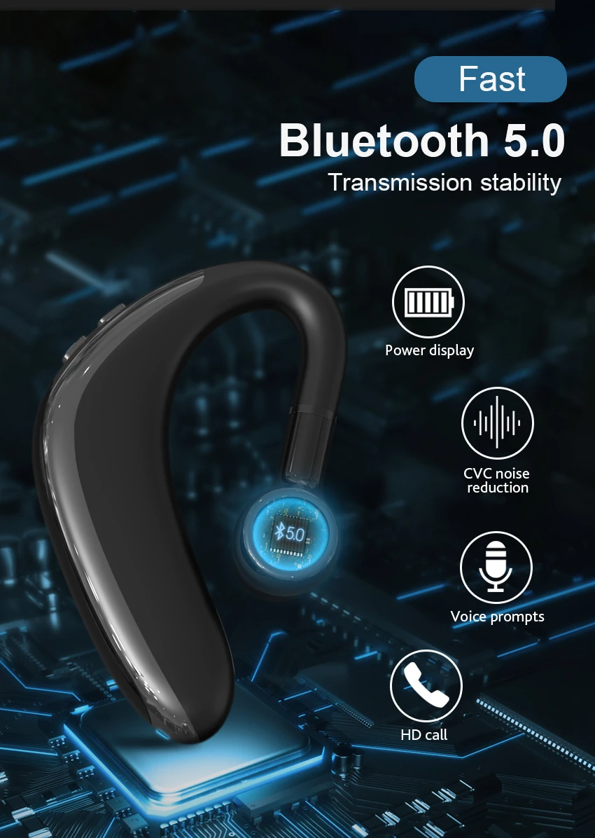 H500 Bluetooth V5.0 привод наушники беспроводной крючок дизайн удобный мобильный телефон чередование вкладыши для левого/правого уха гарнитура