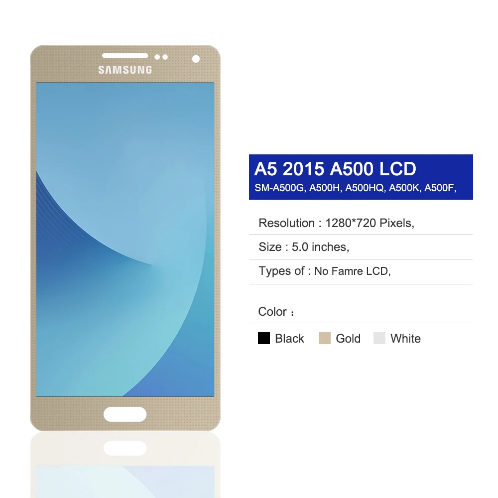 ЖК дисплей A500 для Samsung Galaxy A5 2015 сенсорный экран дигитайзер в сборе A500F A500FU A500M