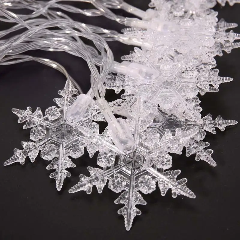 Snowflakes 20 LED Light String Battery Energy Saving Environmental Protection for Xmas Birthday Valentine Wedding Decor