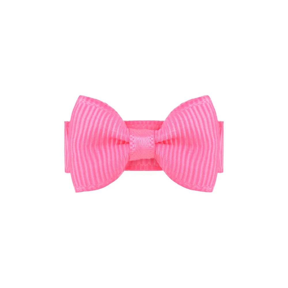 10pcs/lot 3.1 CM Mini Candy Color Handmade Bowknot Baby Girl Hair Clips Cute Grosgrain Ribbon Bows Bangs Hairpin Infant Headwear baby stroller mosquito net Baby Accessories