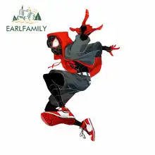 EARLFAMILY 13cm x 7.6cm Handsome Spiderman Funny Car Stickers Vinyl JDM Bumper Trunk Truck Graphics RV VAN 3D DIY Fine Decal