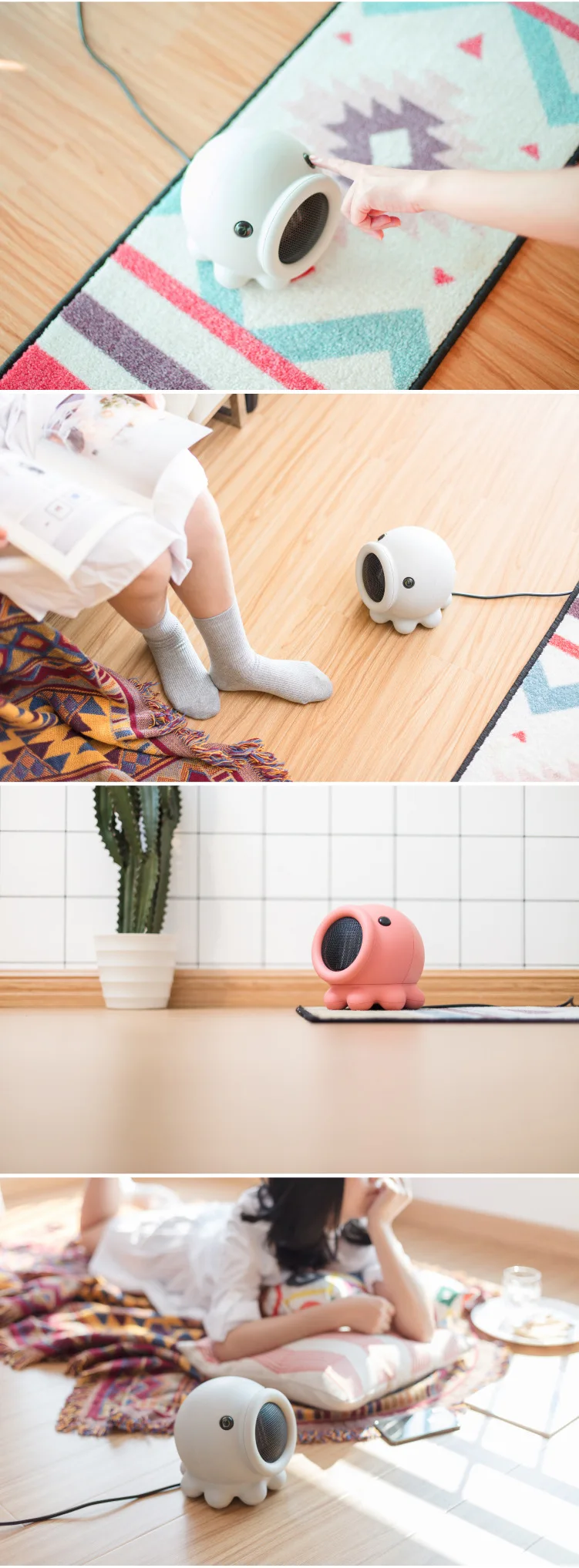 220v New desktop octopus heaters Cross-border Amazon hot air blower Mini portable home small heater home heater