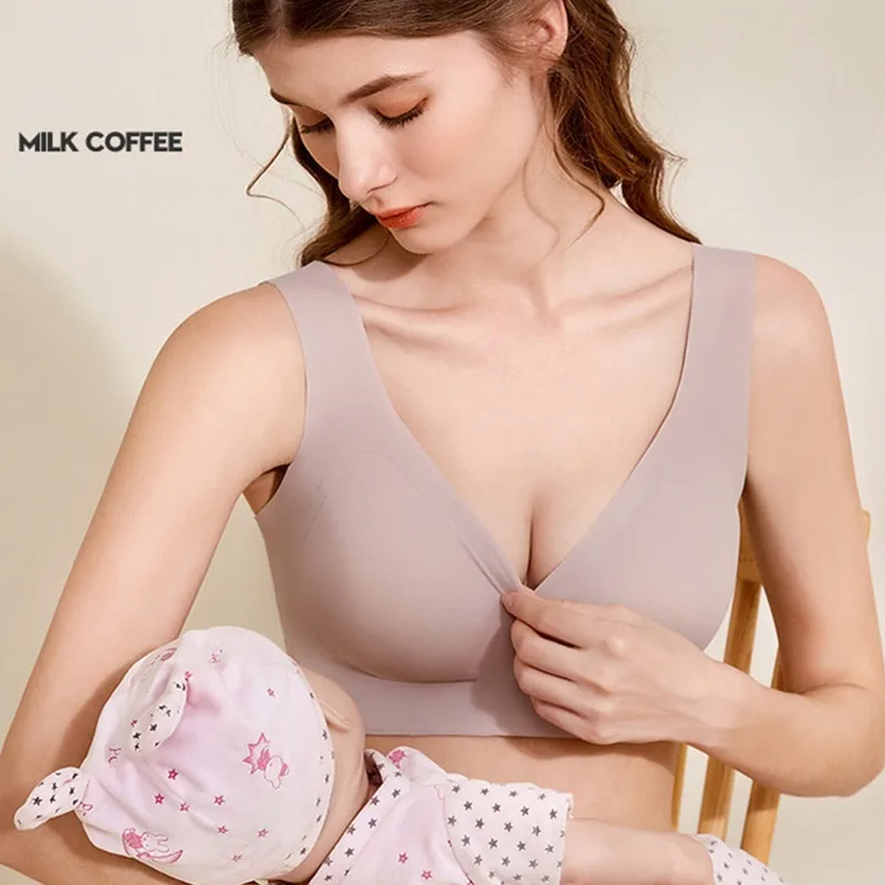 

Nursing Bras For Breastfeeding Pregnant Women Seamless Maternity Bra Female Lingerie Push Up Bralette Sports Soft Vest Brassiere