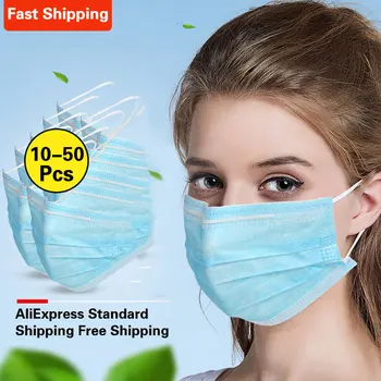 

10/30/50Pcs Mask Disposable Face Masks Air Pollution Mascarillas De Proteccion Mouth Masks Mascherine Chirurgiche kid adult Mask