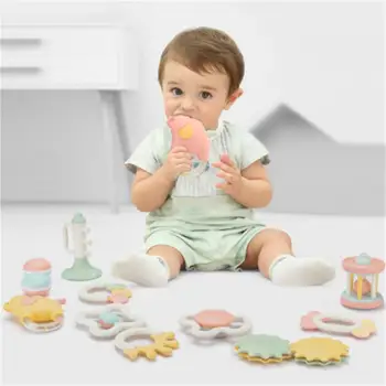 

DishyKooker Baby Rattles Set Teething Play Toys Development Educational Musical Gift Set