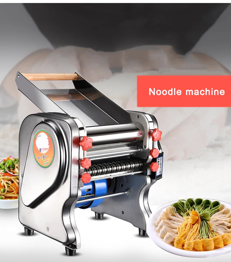 750W Electric Stainless Steel Noodle Machine Commercial Household Small and  Medium Desktop Pressing Machine Pasta Machine - AliExpress