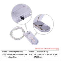2022NEW Waterproof Fairy Light Battery Powered LED Mini Christmas Light Copper Wire String Light For Wedding Xmas Garland Party