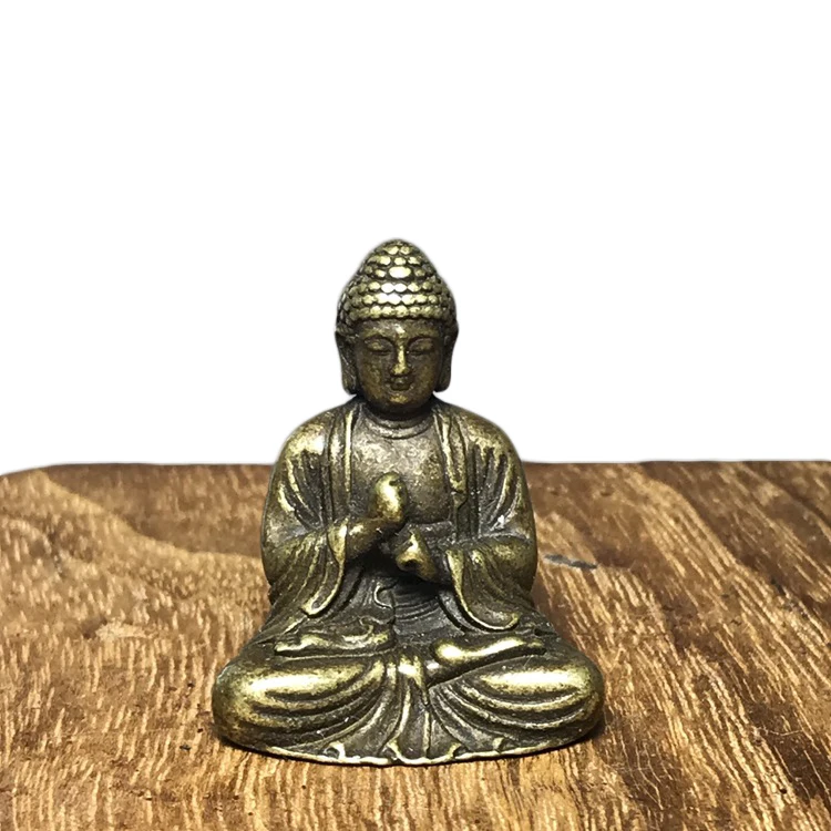 

LAOJUNLU Pure Copper Sakyamuni Buddha Temple Imitation Antique Feng Shui Home Decoration