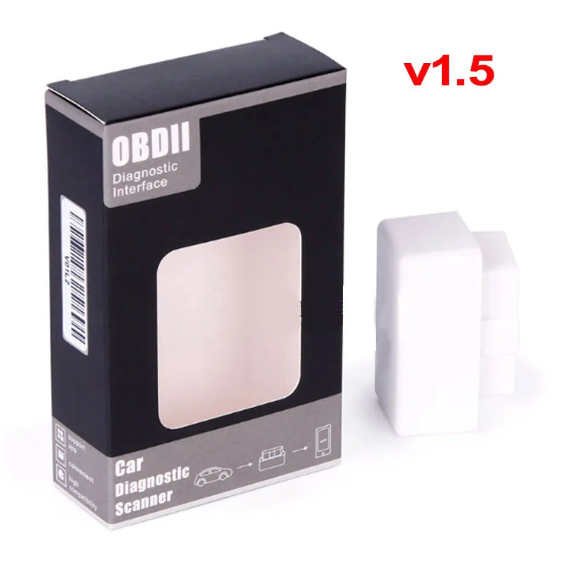 Пакет elm327 v1.5 OBD2 Bluetooth V2.1 сканер elm 327 Bluetooth работает для Android Крутящий момент OBD2 диагностический сканер obd-ii инструмент