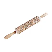 35*5 см Рождество тиснение Скалка выпечки печенье лапша печенье, фондан, пирог тесто гравировкой ролик олень; Снежинка