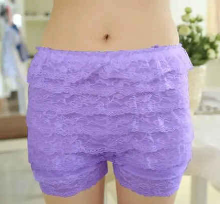 W069 Lavender CHSDCSI, летние кружевные шорты, удобные короткие штаны, новинка, одноцветные, 8 этажные, кружевные шорты, под черное, белое нижнее белье, боксеры, шорты - Цвет: W069 Lavender