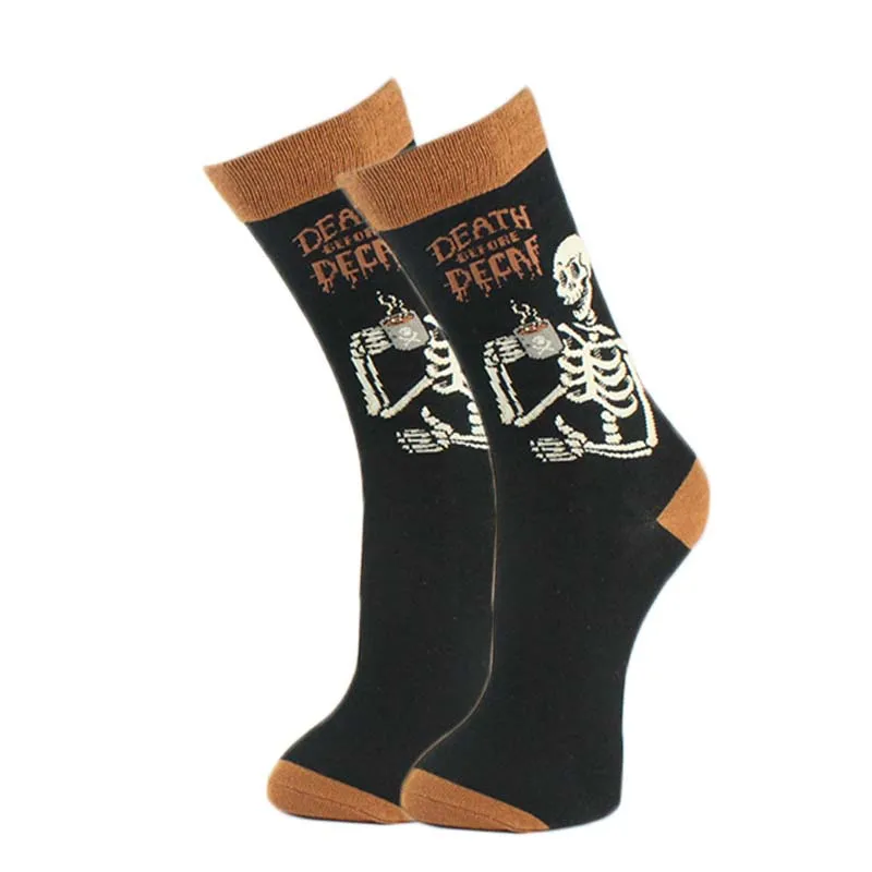 Осенне-зимние носки Harajuku Sokken из чесаного хлопка уличная Красочные мужские носки в стиле хип-хоп забавные носки с рисунками животных - Цвет: 3