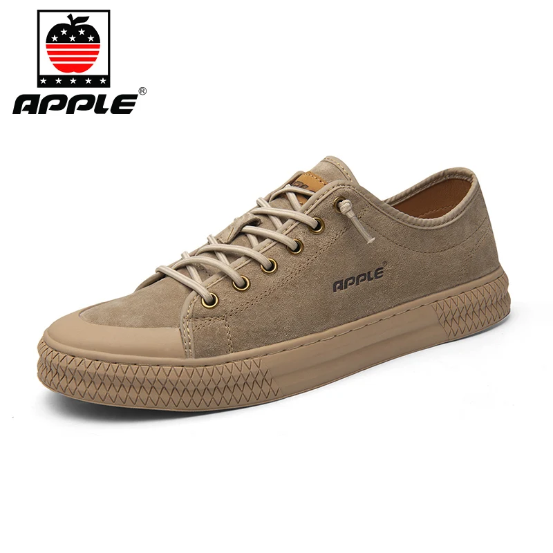 

APPLE Brand New Fashion Genuine Leather Men Shoes Breathable Lace-up Autumn Winter Classics Luxury Design Casual Shoes for Mens