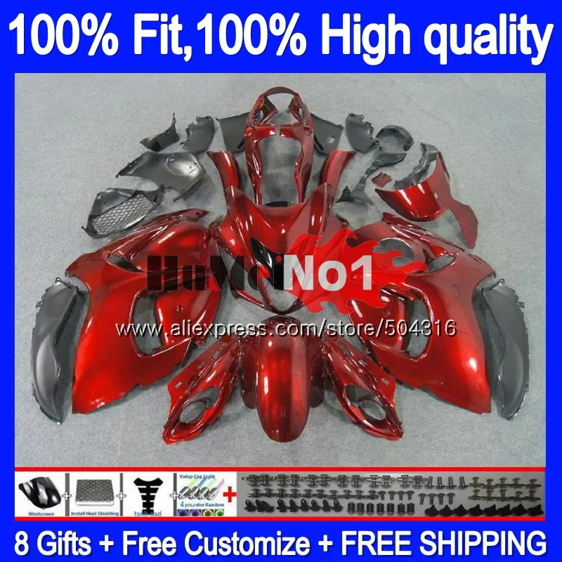 Инъекции для SUZUKI Hayabusa GSXR 1300 GSXR-1300 29MC. 13 GSXR1300 2008 2009 2010 2011 2012 08 09 10 11 12 обтекателя темно-красный