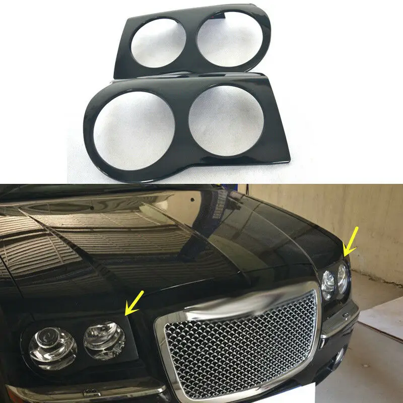 Модификация автомобиля аксессуары передняя противотуманная фара крышка переднего бампера свет рамка для Chrysler 300C 2003-2011