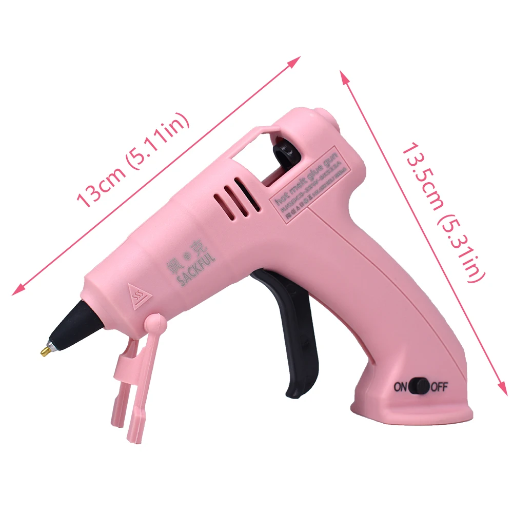 Cordless Hot Melt Glue Gun Child Hand Crafts Home DIY Repair Use 7mm Glue Stick Wireless Glue Gun 3.6V 2000mAh 60 min use time 6