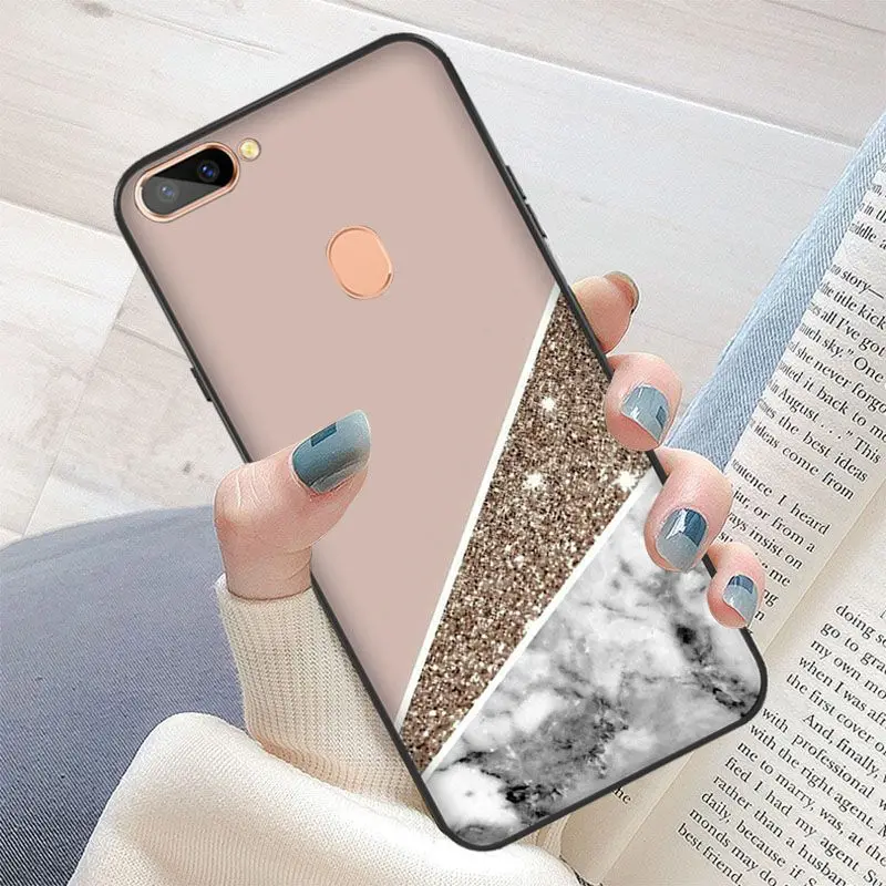 Gold Pink rose Glitter print