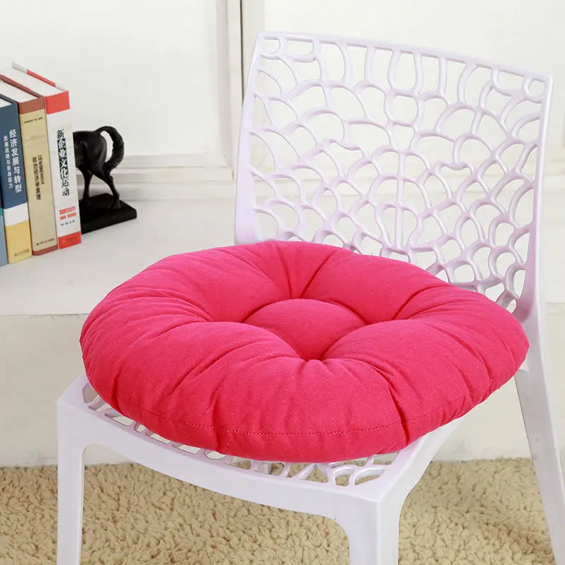 Rose Red Красочные сиденья для обеденного стула ягодицы подушки колодки Нескользящие диванные декоративные сиденья подушки круглый сидячий коврик мягкая подушка - Цвет: Rose Red