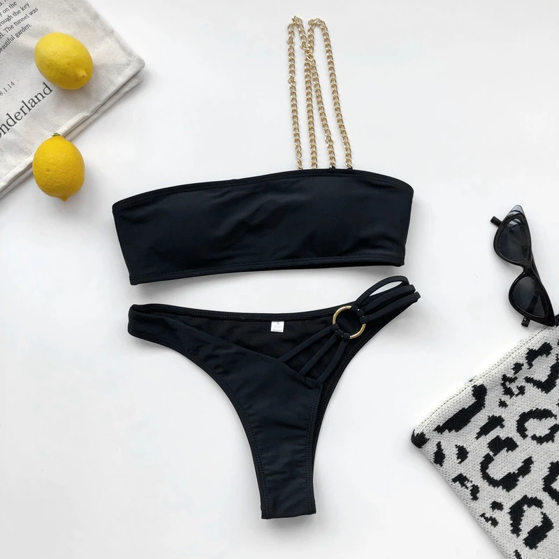 Sexy Bikini Swimsuit Women Push Up Swimwear Print One Shoulder bikini Set 2020 Summer Beach Biquini Female Swimming Bathing Suit