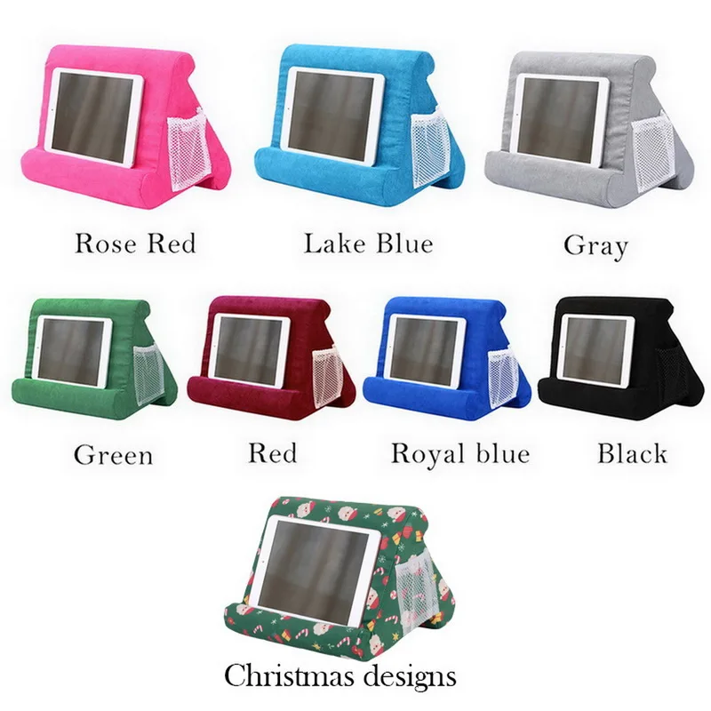 

Green Christmas Pattern With Net Bag, Pillow, Multi-angle Soft Pillow, Reading Tablet Phone Holder