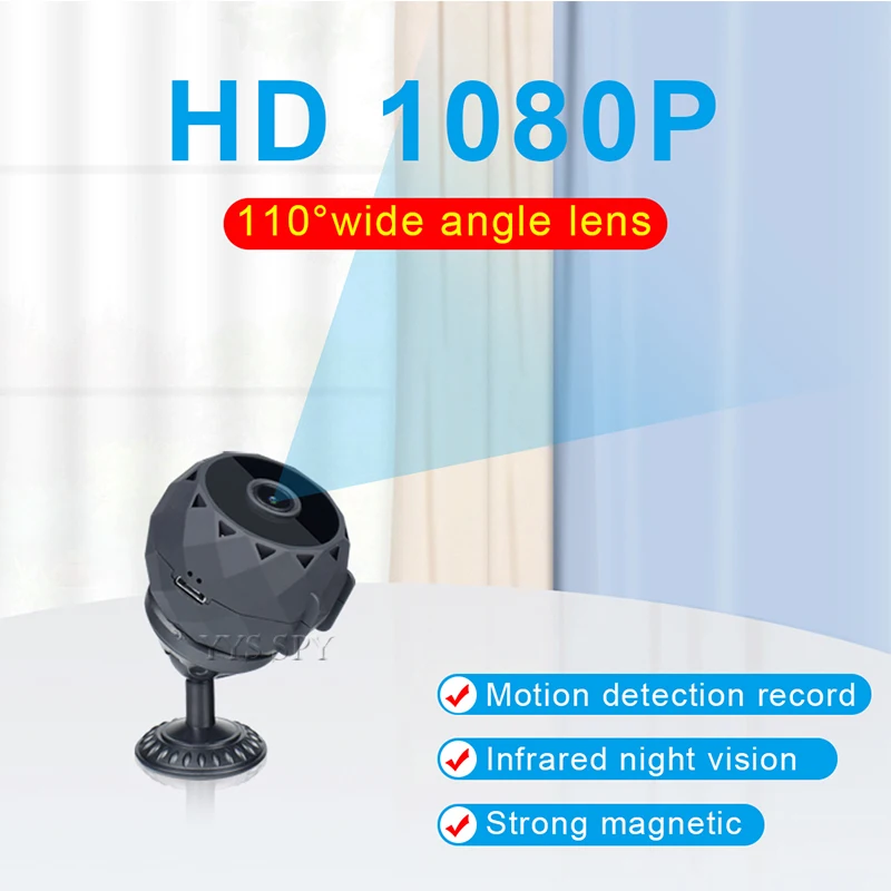1080P Mini Videocamera Corpo Magnetico Cam Visione Notturna Rilevazione Movimento Videocamera Espia Oculta Videocamera Segreta Supporto Tf Card Nascos
