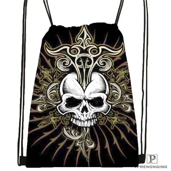 Drawstring Backpack Custom кричащий дизайн татуировки Иисуса походная сумка на шнурке милый рюкзак для детей(черная спинка) 31x40 см#180531-04-59 - Цвет: Drawstring Backpack