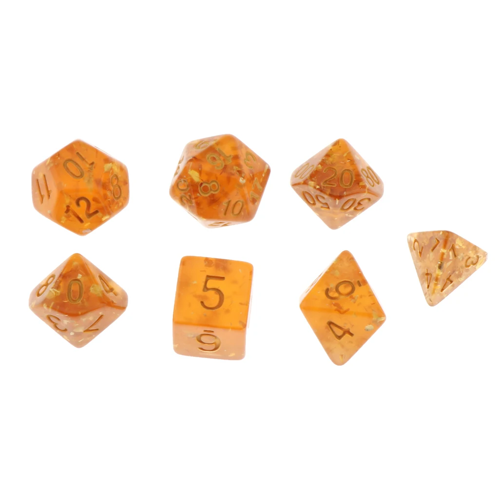 Pack of 7 Polyhedral Dices Table Board Games Party KTV for Dungeon & Dragons DND Dice Set Party Game Dices Hobby & Collectibles