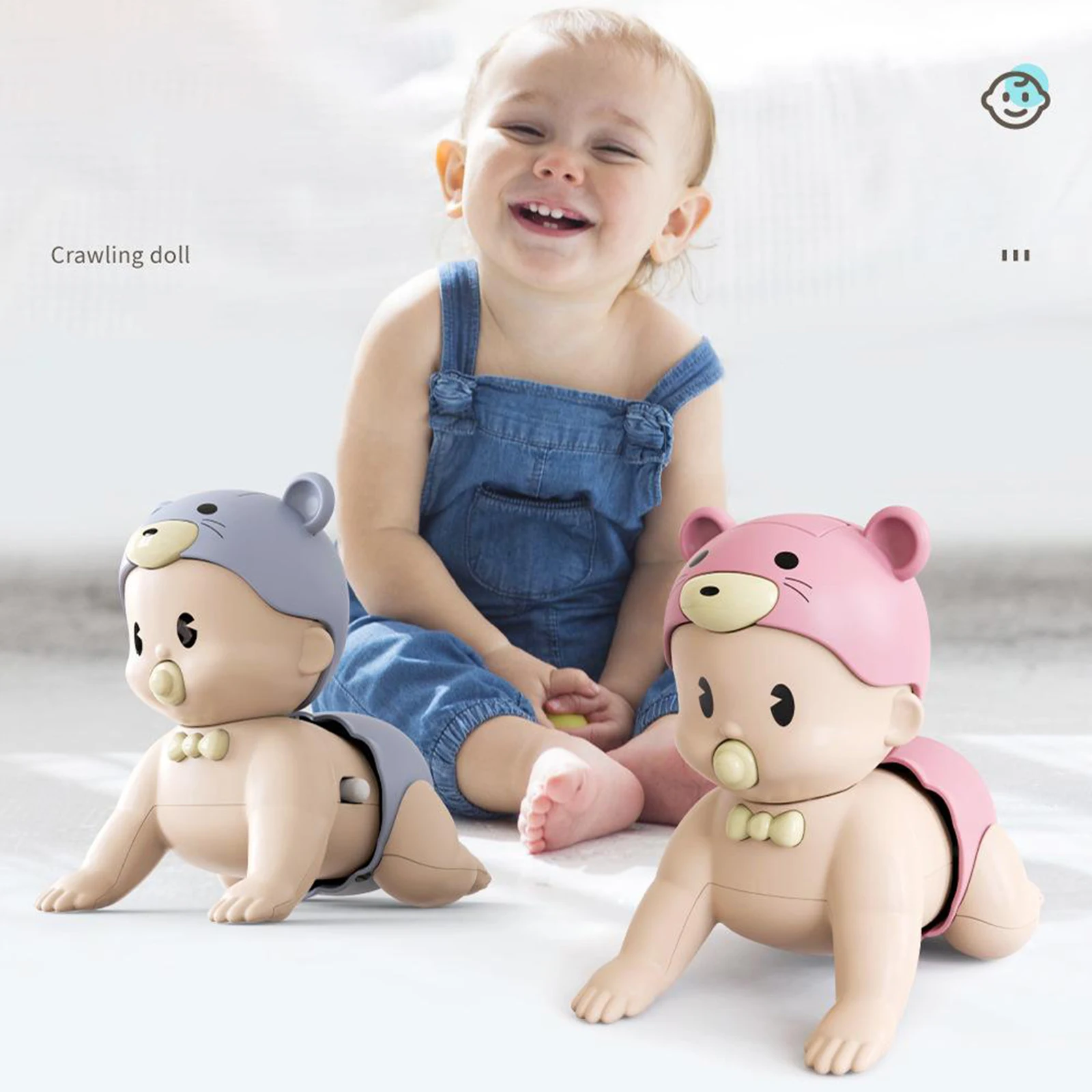 Crawling Baby Doll Toy Learn to Climb with Music Doll Toy Birthday Gifts