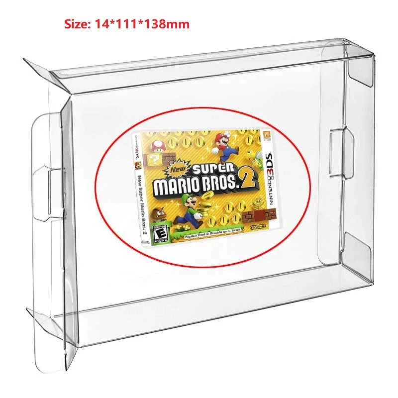 

H 30pcs Carts Clear CIB Game Cartridge Box Case Protector Sleeve for 3DS Box Protectors