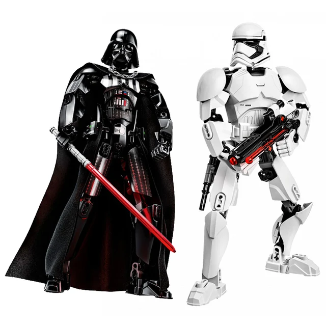 Star Wars Buildable Figure Stormtrooper Darth Vader Kylo Ren Chewbacca Boba Jango Fett General Grievou Action