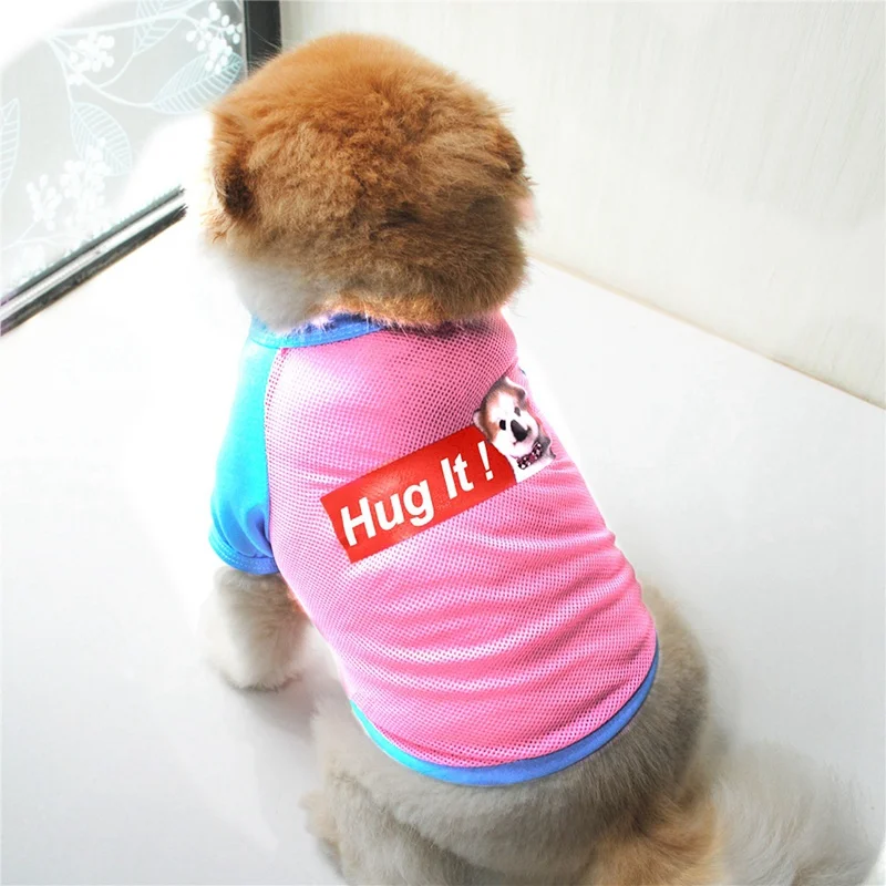 

Dog Spring Clothes Dog Mesh Vest Spring Summer Pet Mesh Breathable Vest Puppy Fashion 2 Legged Clothes Short Sleeve T-shirt