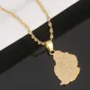 Gold Color Ile Maurice Map Pendant Necklace The Republic of Mauritius Map Charm Jewelry 4