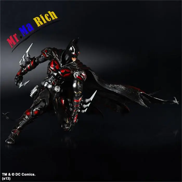 27CM Play Arts KAI DC Comics Variant NO.1 Batman Red Limited Color Ver. PVC Action Figure Collectib