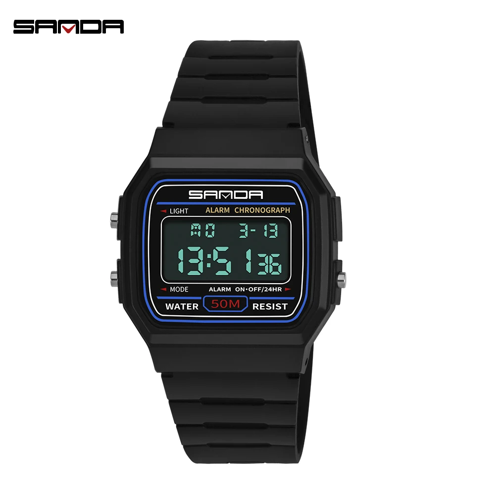 SANDA детские цифровые спортивные электронные часы многофункциональный