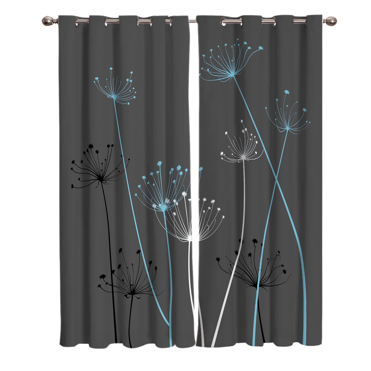 

Plant Pattern With Light Window Treatments Curtains Valance Kitchen Outdoor Bedroom Indoor Decor Kids Curtain Panels