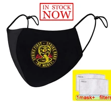 Replaceable Cobra Kai Logo Print Washable Earloop Face Breathing Mask Cycling Anti Dust Environmental Mouth Mask Respirator