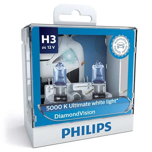 Лампа H3 12V- 55W(PK22s) Diamond Vision(2 шт) PHILIPS 12336DVS2