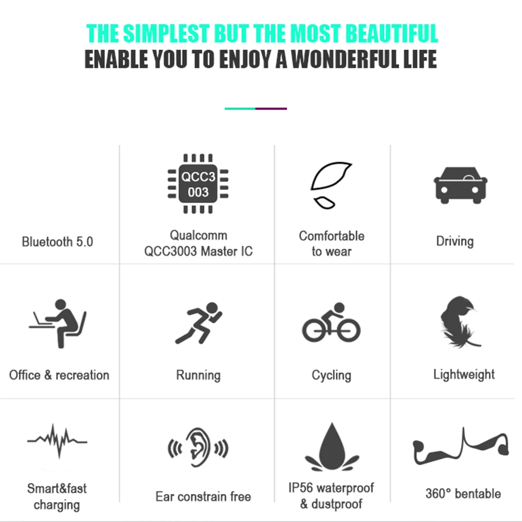 Bluetooth спортивные наушники с микрофоном, наушники для телефона, Беспроводные спортивные наушники, гарнитура с музыкальным управлением