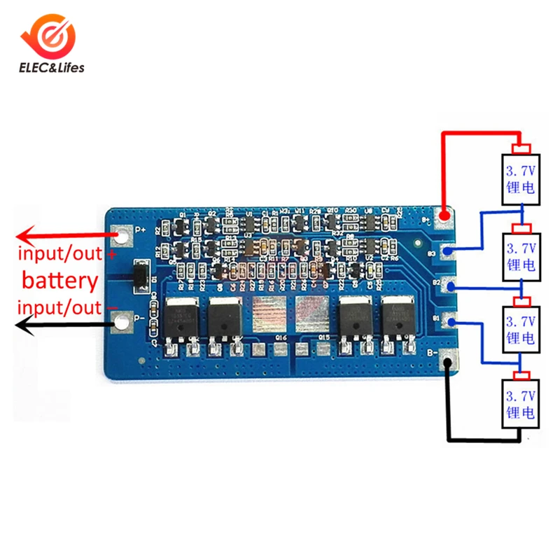 14,8 V 16,8 V 4S 20A 18650 литиевая батарея Защитная плата датчик СМК литий-ионный модуль зарядки аккумулятора