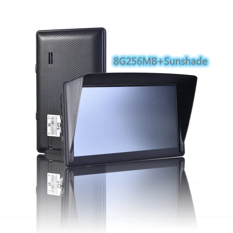 

7" Capacitive Screen 800*480 Capacitance 8G256MB+Sunshade Bluetooth AVIN Navitel latest Europe Map Sat nav Truck GPS Navigatior