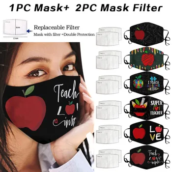 

1PC Adult Face Mask Breathing Fashion Face-mask cubre bocas maseczka Breathable Reusable Masks Maskswashable masques +2 pads