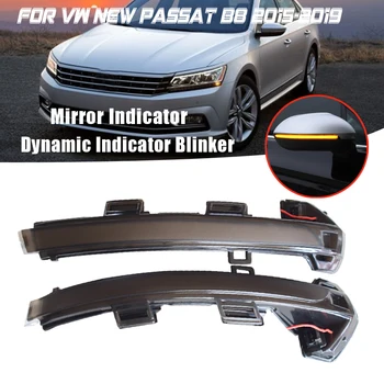 

LED Dynamic Turn Signal Light Side Wing Mirror Indicator For Volkswagen VW New Passat B8 2015-2019 For Arteon 2016-2017