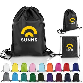 

128856 100pcs/Lots Custom Kids/women/men Cloth Drawstring Bags with Printing Logo String Backpack Bag For everyone