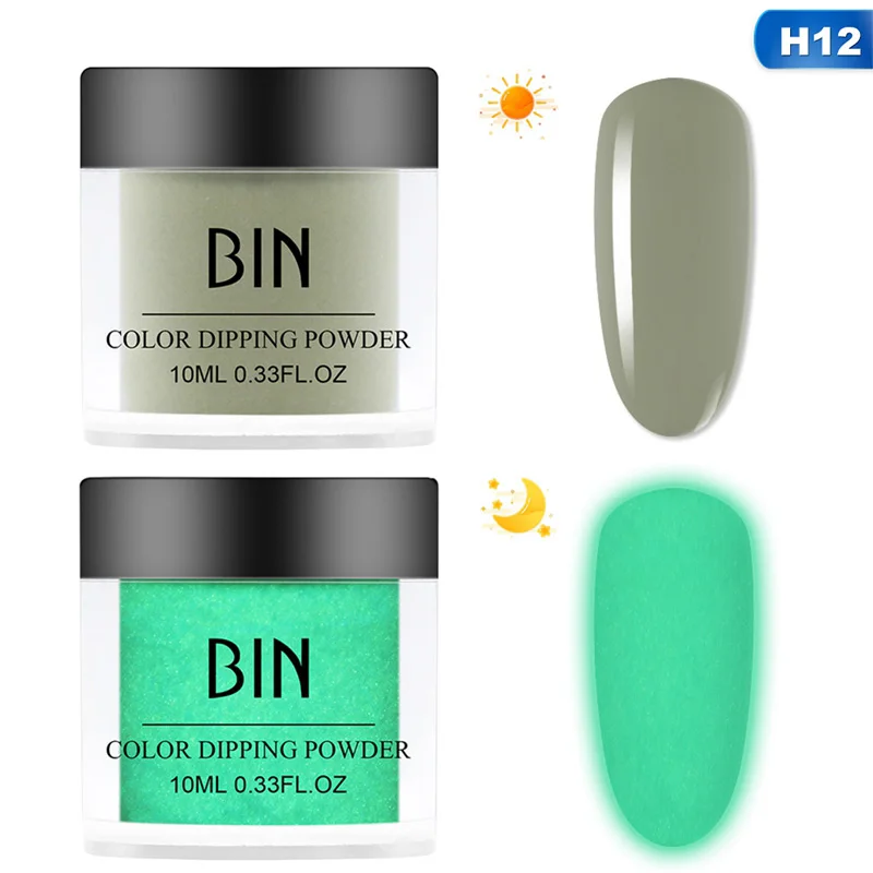 1g Ultrafine Fluorescent Nail Powder Neon Phosphor Colorful Nail Art Glitter Pigment 3D Glow Luminous Dust Decorations