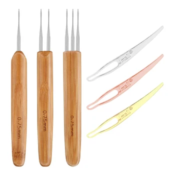 

Sewing DIY Gift Crochet Hooks Set Braiding Home Portable Crafts Weaving Tool Steel Multifunction For Dreadlock Hair Accessories