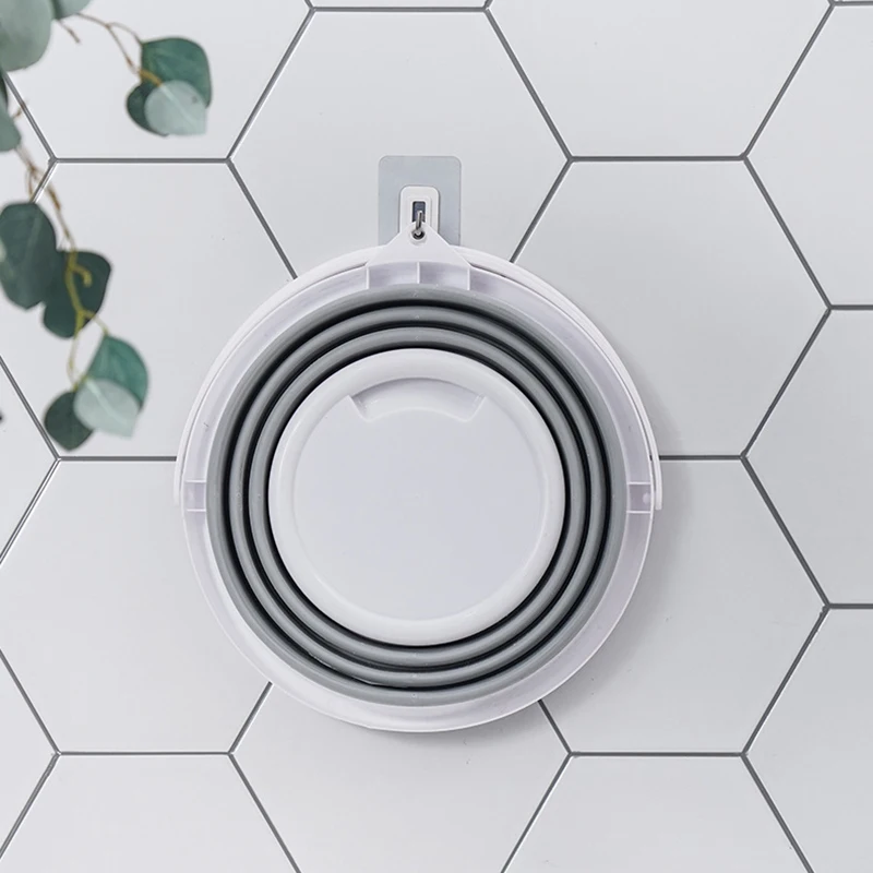 New 10L Folding Water Bucket Portable Camping Supplies For Outdoor Tourism Floor Washing Car Fishing Home Garden Round Silicone