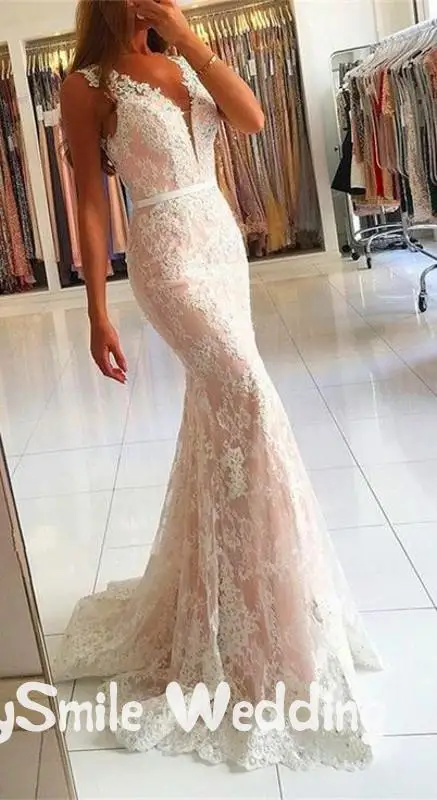 Vestido De Fiesta Русалка Кружева Вечерние платья V шеи темно-синего цвета Формальное вечернее платье с бисером Длинные Выпускные платья