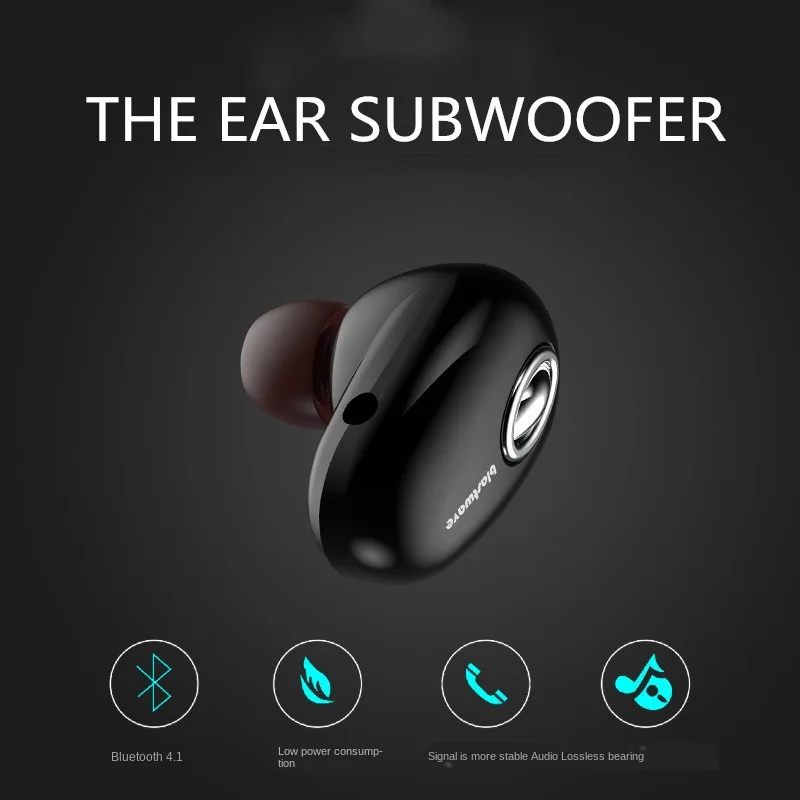 

Mini In-Ear 4.1 Bluetooth Earphone HiFi Wireless Headset with Mic Sports Earbuds Handsfree Stereo Sound Earphones for Smartphone